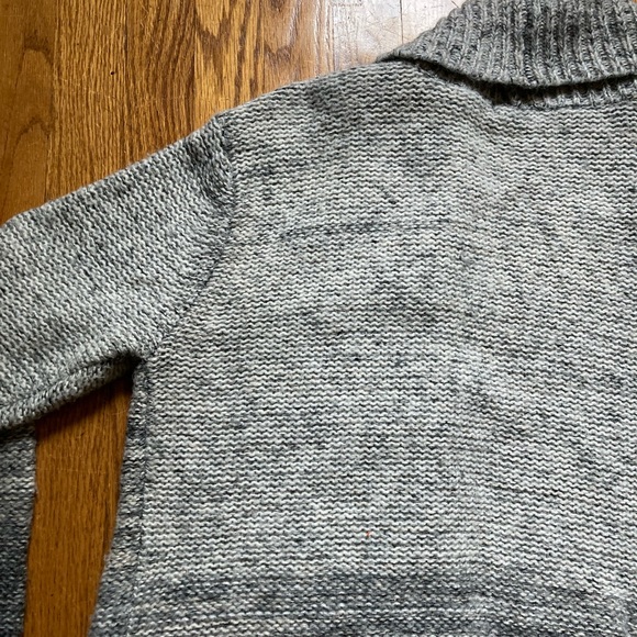 Silver jeans cozy grey open front cardigan chunky knit ombré with pockets - Picture 4 of 4